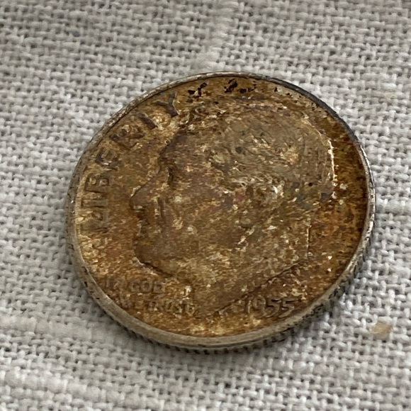 Vintage 1955S Roosevelt Old Wretched Dirty Dime - Picture 1 of 2